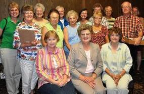 National President Renee Blaschke with Flower Show Clerks at State Flower Show 2010.